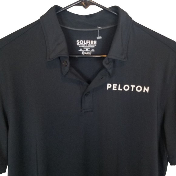 Solfire Peloton Mens S Black Spell Out Short Sleev - Picture 2 of 7